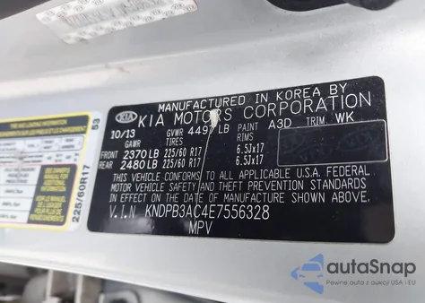 2014 Kia Sportage Lx from USA, damaged, VIN KNDPB3AC4E7556328